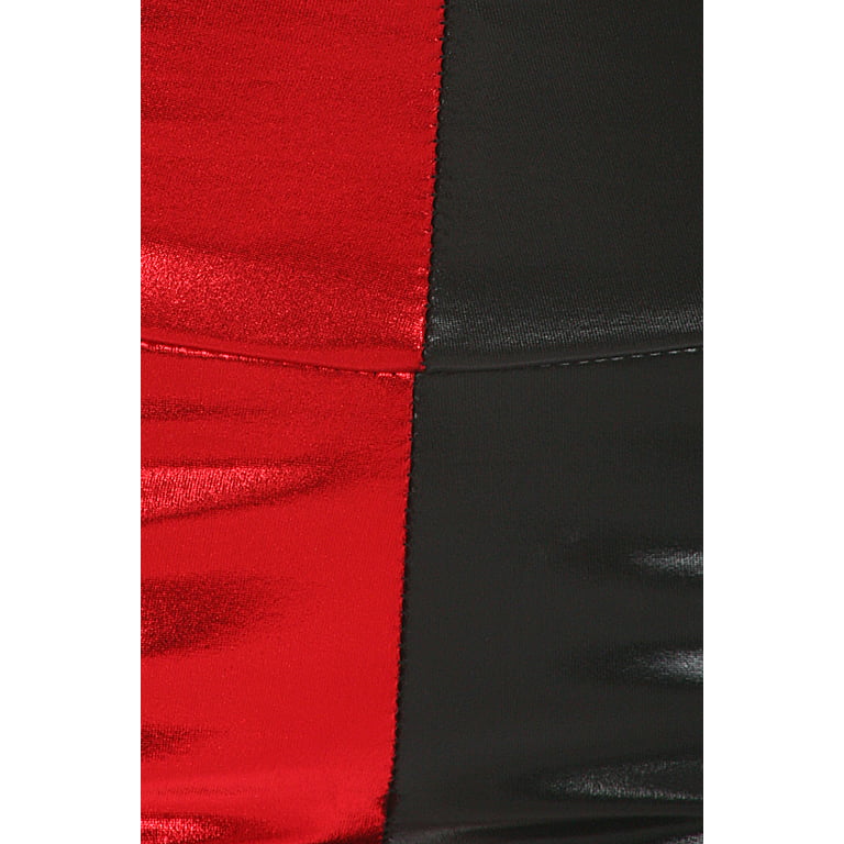 Sakkas Shiny Liquid Metallic High Waist Stretch Leggings - Made in USA -  Black / Red - 2X 