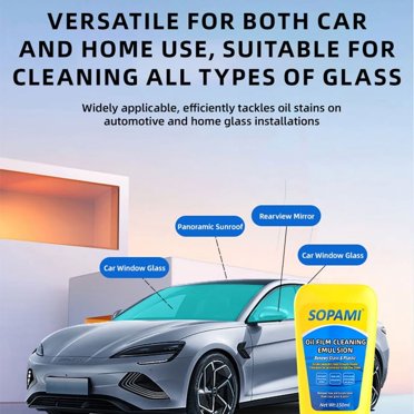 Oil Film Cleaner Emulsion - Car Glass & Plastic Restorer With Anti-Fog Protection