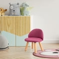thumbnail image 6 of Oumilen Upholstered Kids Indoor Accent Chair with Wooden Legs, Pink Linen, 6 of 8