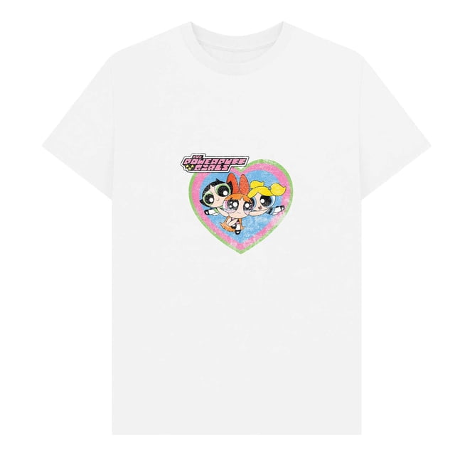 The Powerpuff Girls Adult Faded Heart T-Shirt