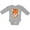 AC-Heather Grey, variant on Tiger Head Boys or Girls Long Sleeve Baby Bodysuit