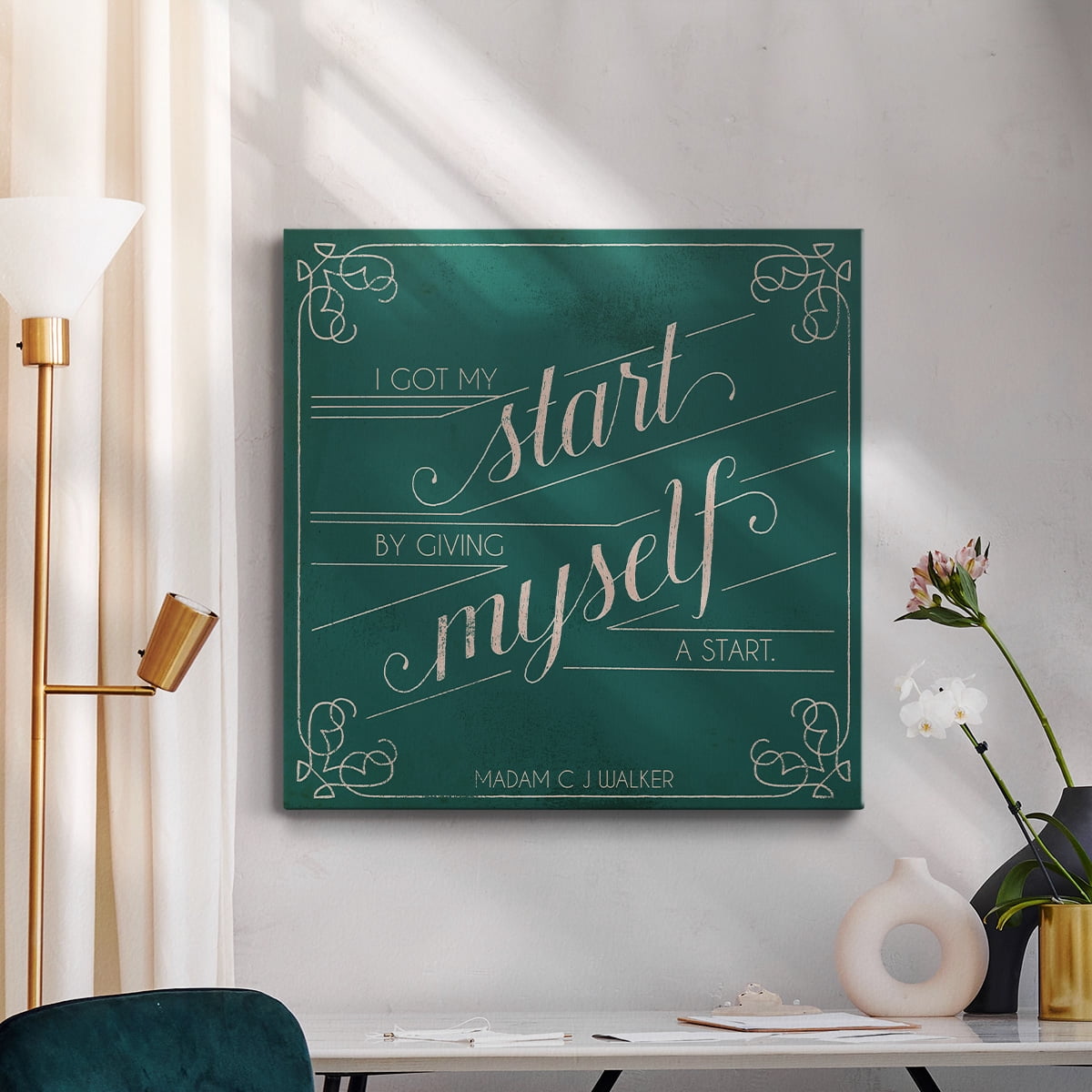 Wexford Home Madam Walker Quote II-Premium Gallery Wrapped Canvas, 32" x 32" - Ready to Hang