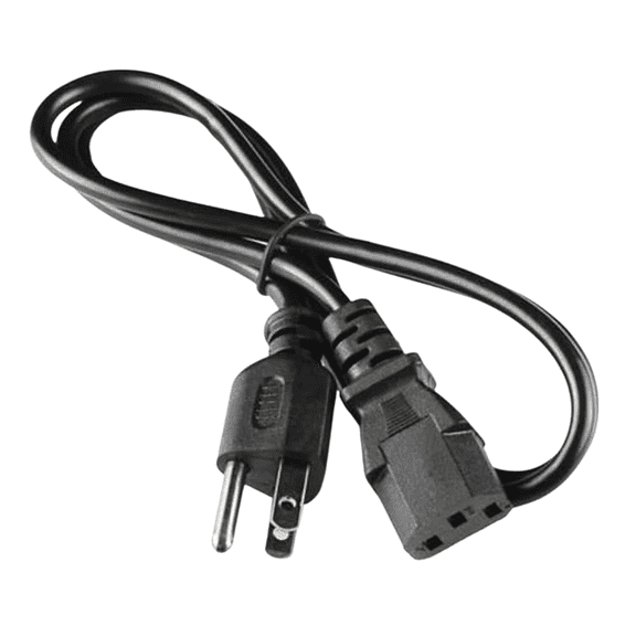 Restored Universal Desktop Computer Power Cable ( Universal Fit ) 3 Prong 5Ft - 1 Year Warranty