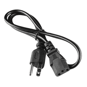 Restored Universal Desktop Computer Power Cable ( Universal Fit ) 3 Prong 5Ft - 1 Year Warranty