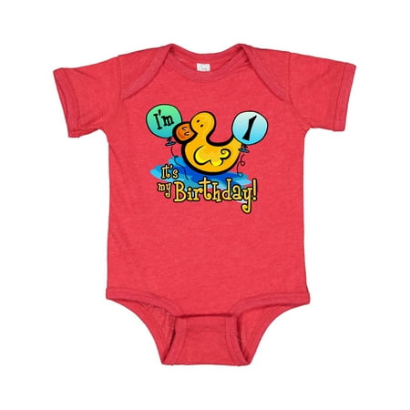 

Inktastic Ducky 1st Birthday Gift Baby Boy or Baby Girl Bodysuit