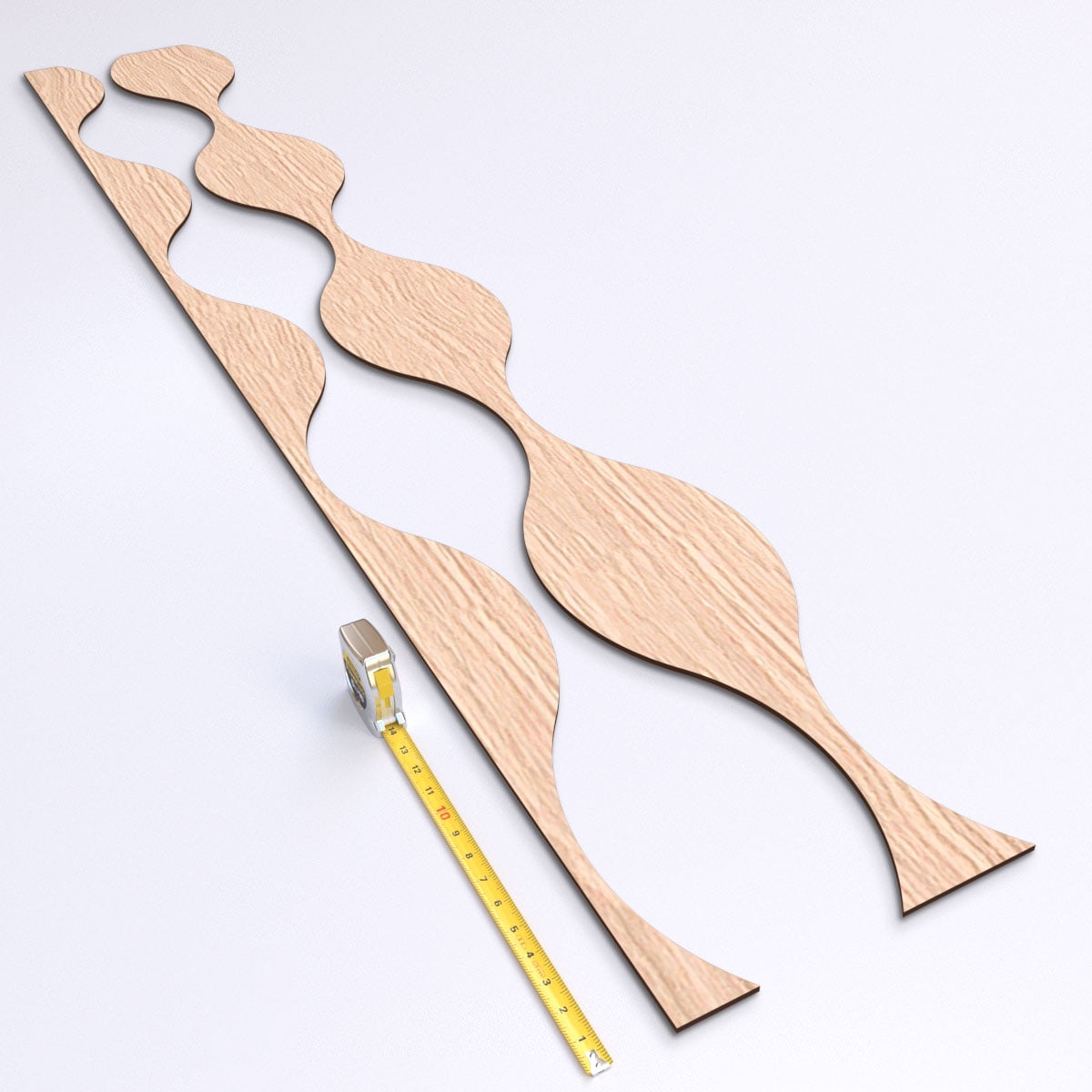 Ekena Millwork 94"H x 1/4"T Ozark Adjustable Wood Decorative Slat Wall Panel Kit, Red Oak (contains 8 Slats + 1 Straight Edge Starter Slat)