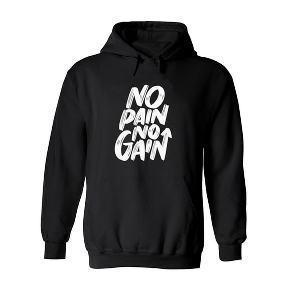 No Pain-no Gain Hoodie Men -Image by Shutterstock, Male Large