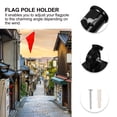thumbnail image 2 of RENACLIPY Black Heavy Duty Flagpole Bracket Set - Wind Resistant Outdoor Flag Mounting Hardware Kit, 2 of 4