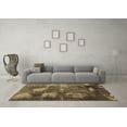 thumbnail image 3 of Ahgly Company Indoor Round Abstract Brown Modern Area Rugs, 6' Round, 3 of 4
