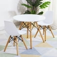 thumbnail image 4 of Gymax Kids Modern Dining Table Set Round Table with 2 Armless Chairs White, 4 of 10
