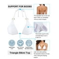 thumbnail image 5 of RELLECIGA Women's White Triangle Bikini Top Swimsuit Swimwear Size Large, 5 of 9