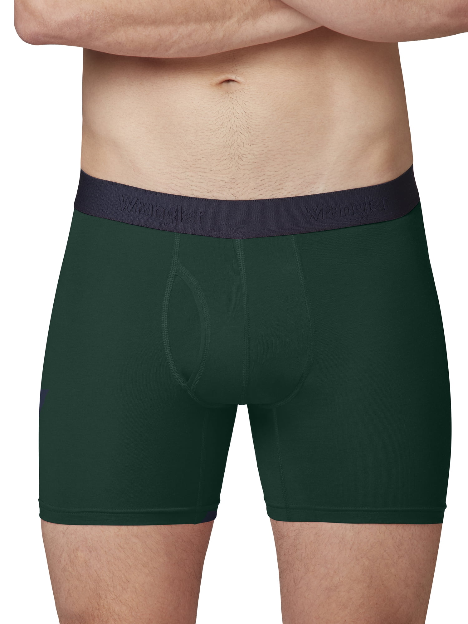 Wrangler Men's Cotton Stretch Boxer Brief Set, Boxer Briefs Underwear for Men, S, 6 Pack