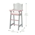 thumbnail image 3 of Angelica   s Precious Polka Dots Baby Doll Highchair for 16  -18   Dolls, Gray/Pink, 3 of 12