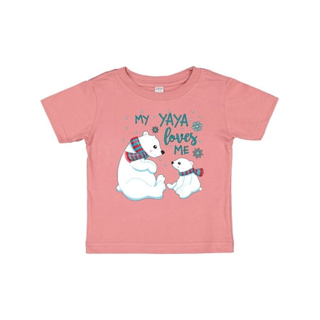

Inktastic My Yaya Loves Me- cute polar bears Boys or Girls Baby T-Shirt