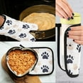 thumbnail image 5 of Yayeee Oven Mitts and Pot Holder Set of 2 Heat Resistant Kitchen Gloves Baking Hot Pad, Black Cat Paw, 5 of 5