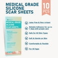 thumbnail image 6 of LotFancy Silicone Scar Sheets, 10 Silicone Scar Tape for C-Section, Keloid Bump, Burn, Acne,1.5 x 6in, 6 of 8