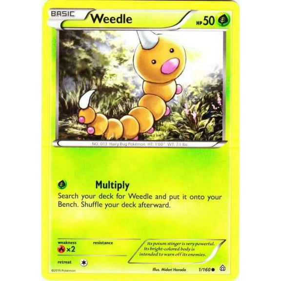 Pokemon Primal Clash Common Weedle #1