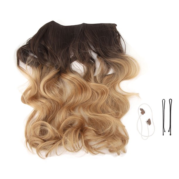 Peluca de extensión para mujer, larga, rizada, con cambio gradual de color, peluca de cabello ondulado grande, 6T25 M01, 18 PULGADAS