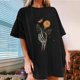 thumbnail image 5 of Hombres Y Mujeres Retro Tops Trendy Droped Shoulder Sleeves Impresión Suelta Manga Corta Top Pullover Odeerbi ODB180319, 5 of 9