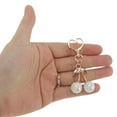 thumbnail image 4 of Unique Bargains Fashion 3D Diamond-Encrusted Cherry Handbag Charm White 1 Pc, 4 of 5