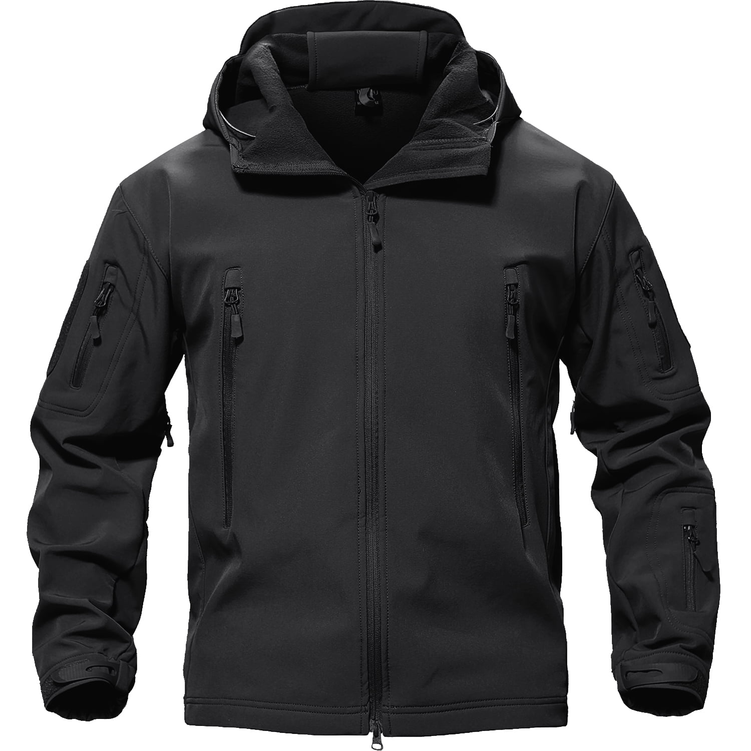 TACVASEN Men's Tactical Jackets Water Resistant Softshell Jacket Fleece Lined Hiking Training Coat 