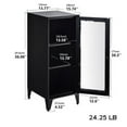 thumbnail image 3 of Storage Cabinet With 2 Adjustable Shelves File Cabinet Metal Locker Office Cupboard Bath Towel Shampoo Snacks Beverages Cosmetics For Bedroom Living Room Kitchen Bathroom Moisture-Proof Black, 3 of 8