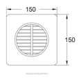 thumbnail image 3 of Estevez Extractor de Aire de 4 Pulgadas para Baño, Cocina, Pared y Ventana, 3 of 5