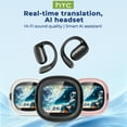 thumbnail image 2 of HTC NE58 AI Language Translation Earbuds Wireless Earbuds Real Time for 135 Languages Translator Device with APP 36H Playtime in Ear Headphons, 2 of 10