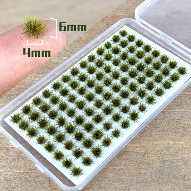 Set De 104 Touffes D’herbe Miniature 4mm – Résine Pour Décors Ferroviaires, Dioramas Et Modèles