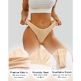 thumbnail image 4 of Finetoo Cotton Underwear for Women Soft Low Breathable Thongs for Womens Stretch Ladies Panties Thong 12 Pack S-XXL Black, 4 of 6