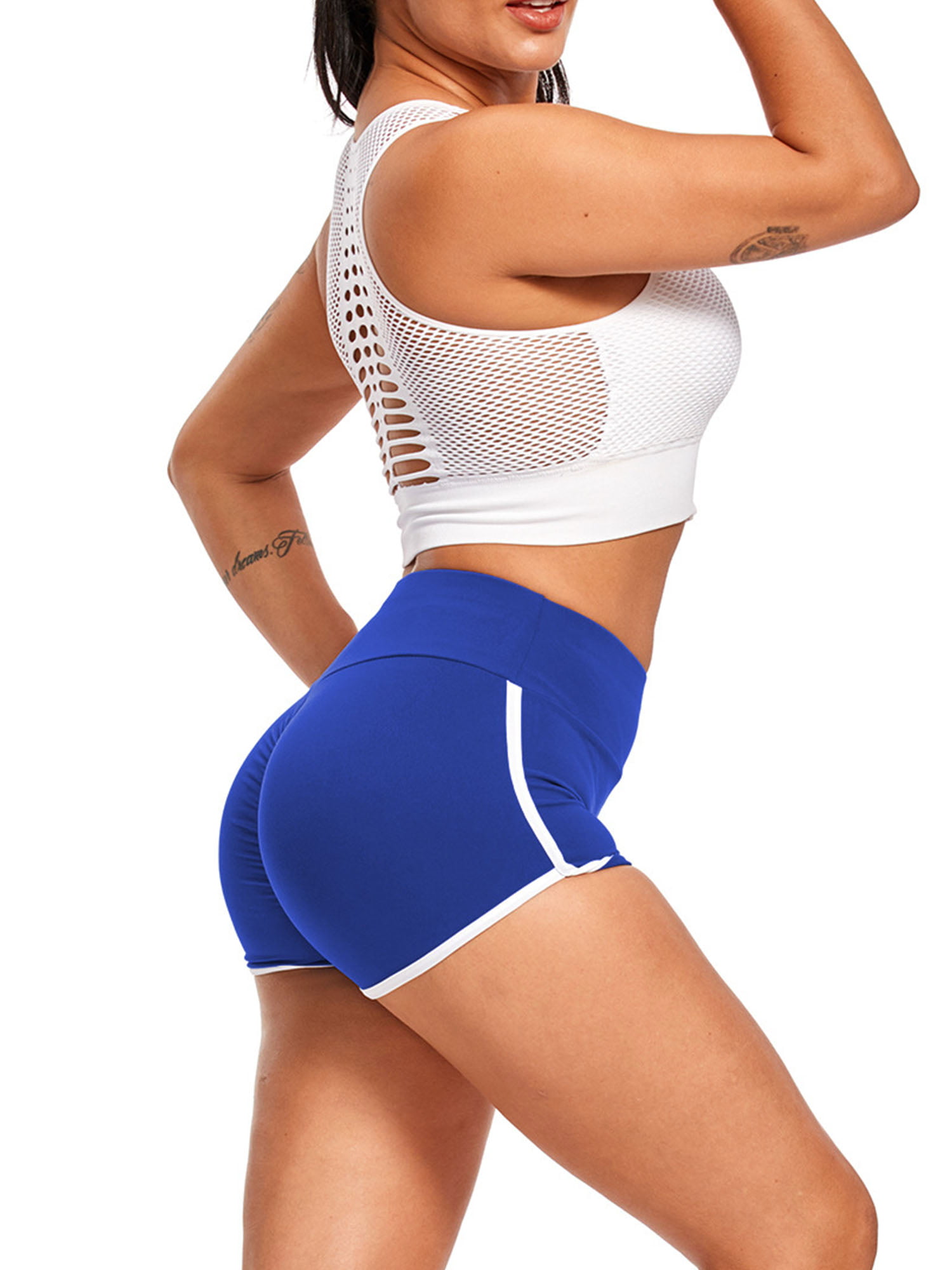 Women High Waist Shorts Gym Sport Running Sknniy Yoga Dance Fitness Short Pants 