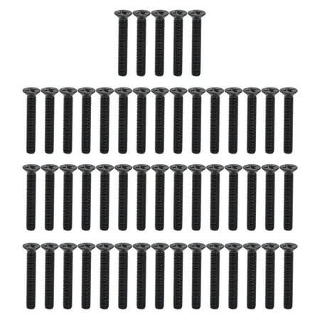 

clearance 50Pcs Countersunk Cross Screws DIN 965 Black Galvanized Machine Screw Assortment KitM3x20