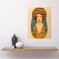 thumbnail image 2 of Retro Woman Mid Century Bohemian Yellow Art Nouveau Large Wall Art Poster Print Thick Paper 18X24 Inch, 2 of 5