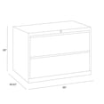 thumbnail image 5 of Hirsh 36-in Wide HL8000 Series Metal 2 Drawer Lateral File Cabinet Black, 5 of 9