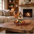 thumbnail image 5 of Fall Harvest Light Up House Set, Resin Pumpkin Cottage Figurines with LED Lights for Autumn and Thanksgiving Decor, 5 of 6