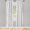 thumbnail image 4 of Ambesonne Koala Window Curtains, Woodland Themed Bears Leaves, Each 28" W x 63" L, Burnt Sienna and Pale Taupe, 4 of 4