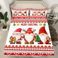 thumbnail image 2 of jejeloiu Merry Christmas Twin Sheet Sets,Cartoon Xmas Gnome Twin Fitted Sheet,Happy New Year Flat Sheet For Children,Super Cozy Room Decor,3pcs, 2 of 7