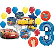 Cars Party Supplies 3rd Birthday Balloon Decorations Lightning McQueen and Cruz Ramirez 20 piece Bouquet