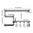 thumbnail image 2 of 4 Layers Industrial Wine Rack Wall Mounted Metal Floating Bar Shelves, 2 of 10