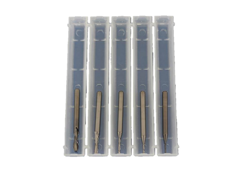 TMAX 5 pc Carbide Downcut Inlay Router Bits set 1/8, 3/32, 1/16, 3/64, and 1/32 Inch Diameter 1/8 Inch Shank, Ideal for Wood Carving, Slot Mortise, Engraving, Grinding