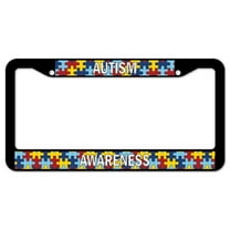 SignMission Autism Awareness Plastic License Plate Frame License Tag Holder 12" X 6" Fits Any Car Truck SUV RV or Trailer | Made in The USA