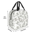 thumbnail image 2 of Yiaed Hand Drawn Rabbit Print Insulated Lunch Bag Reusable Cute Tote Lunch Box, Leakproof Cooler Lunch Bags for Work Office Travel School Picnic, 2 of 5