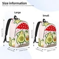 thumbnail image 2 of Bingfone Avocado Lovers Wearing Umbrella Print Canvas College Laptop Backpack, Large Capacity Lightweight College Bookbag Casual Daypack-Small, 2 of 5