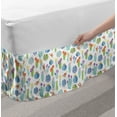 thumbnail image 2 of Succulent Bed Skirt, Botanical Themed Pattern with Colorful Exotic Floral Plants on Plain Backdrop, Elastic Bedskirt Dust Ruffle Wrap Around for Bedding Decor, 4 Sizes, Multicolor, by Ambesonne, 2 of 2