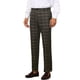 thumbnail image 4 of Pantalones de cuadros INSPIRE CHIC para hombre, con frente plano, corte recto, talla 32, negro y marrón, 4 of 5