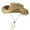 Khaki, variant on Ticikt Western Cowboy Hat Wide Brim Shapeable Panama Straw Hat Summer Beach Sun Hat Outdoor Travel Cap with Chin Strap,Color:Grey