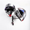 thumbnail image 2 of Soporte para casco de motocicleta, soporte para casco de motocicleta con forma de balón de fútbol Soporte de pared con rotación de 180° con gancho doble para ropa deportiva, abrigos, sombreros, a, 2 of 5