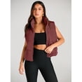 thumbnail image 2 of Puffer Vest Women Sleeveless Winter Cropped Outerwear Warm Puffer Lightweight Stand-up Collar Down with Pockets, 2 of 12