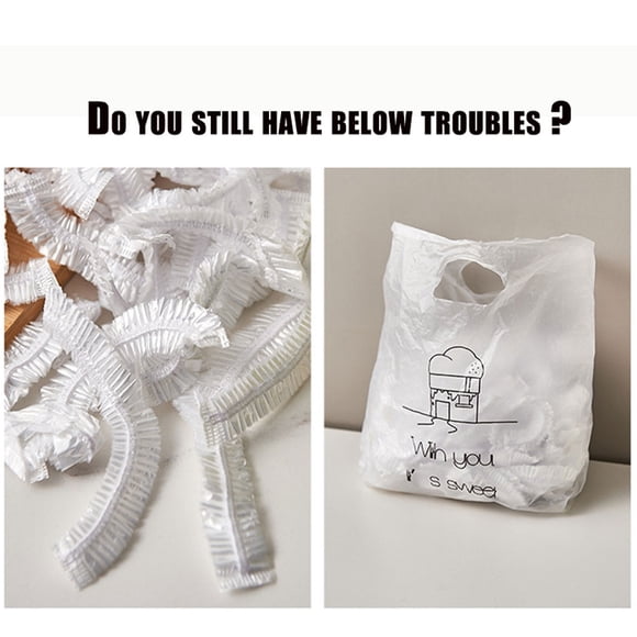 Bolsa desechable Injueey organizador de baño cocina plástico Blanco