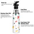 thumbnail image 3 of Yayeee 20oz Insulated Water Bottle Double Wall Stainless Steel with Flip Straw Lid, Retro Shapes, 3 of 7